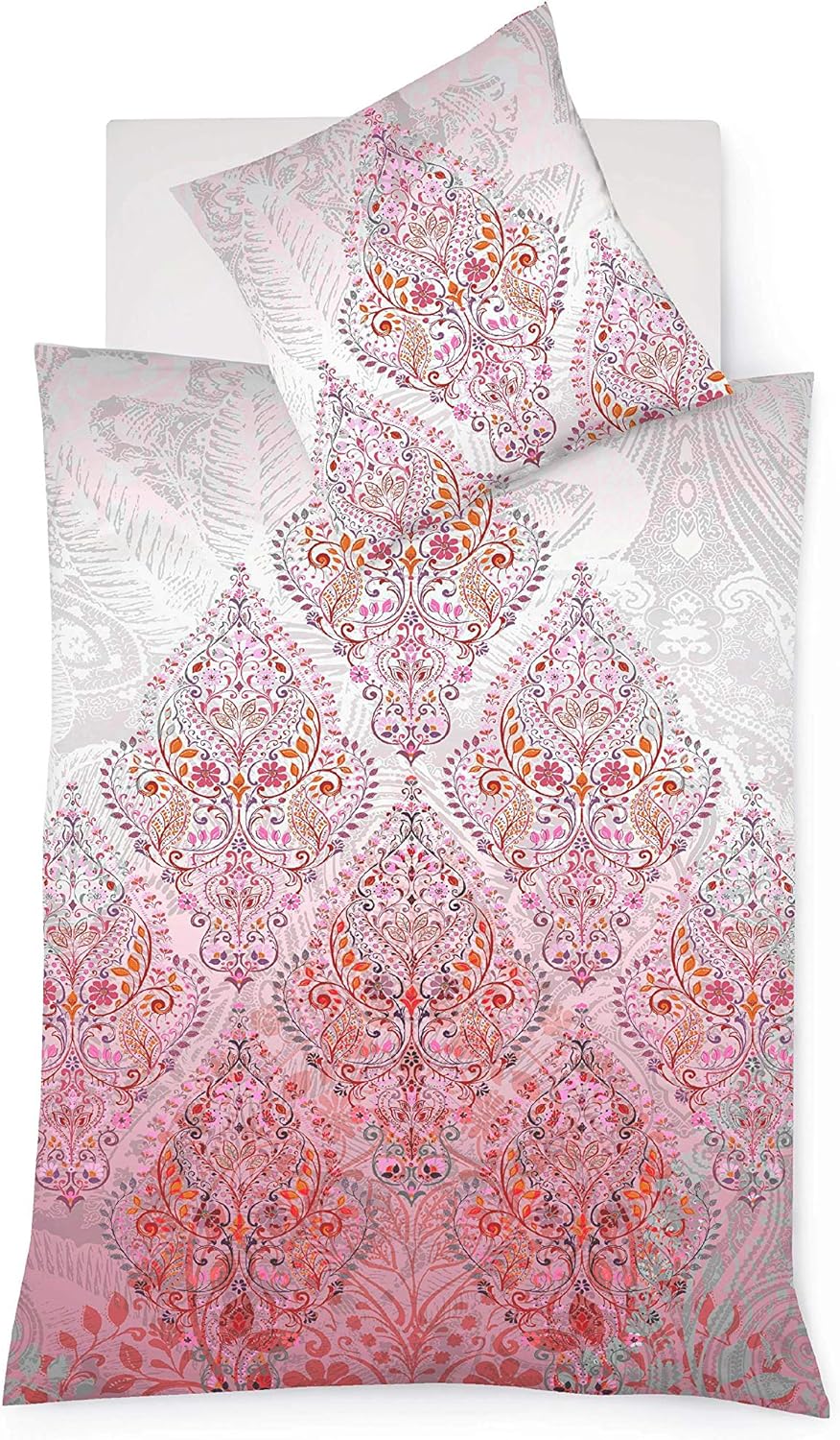fleuresse Mako-Satin Bettwäsche Bed Art S Kerava exotic red 1 Bettbezug 200 x 200 cm + 2 Kissenbezüg