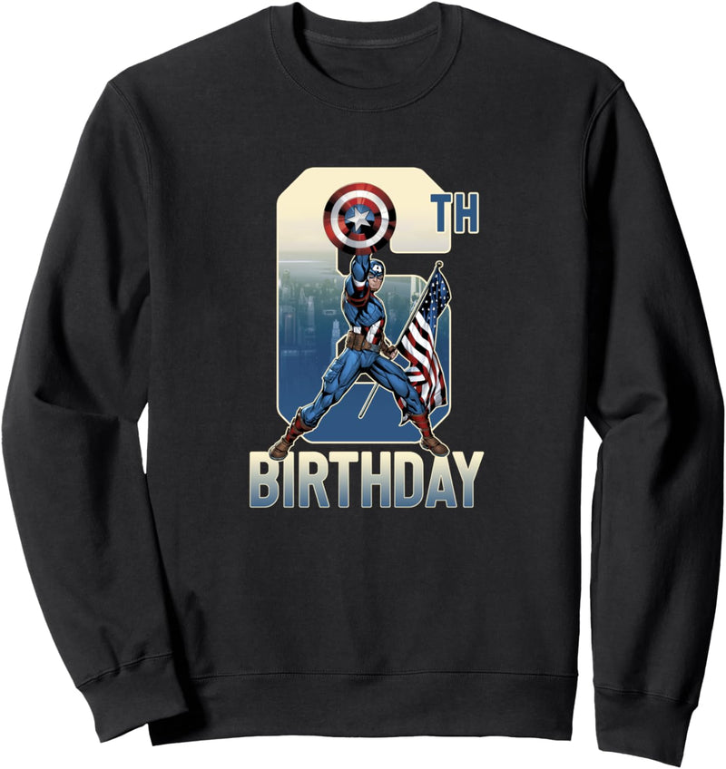 Marvel Captain America Happy 6th Birthday Sweatshirt