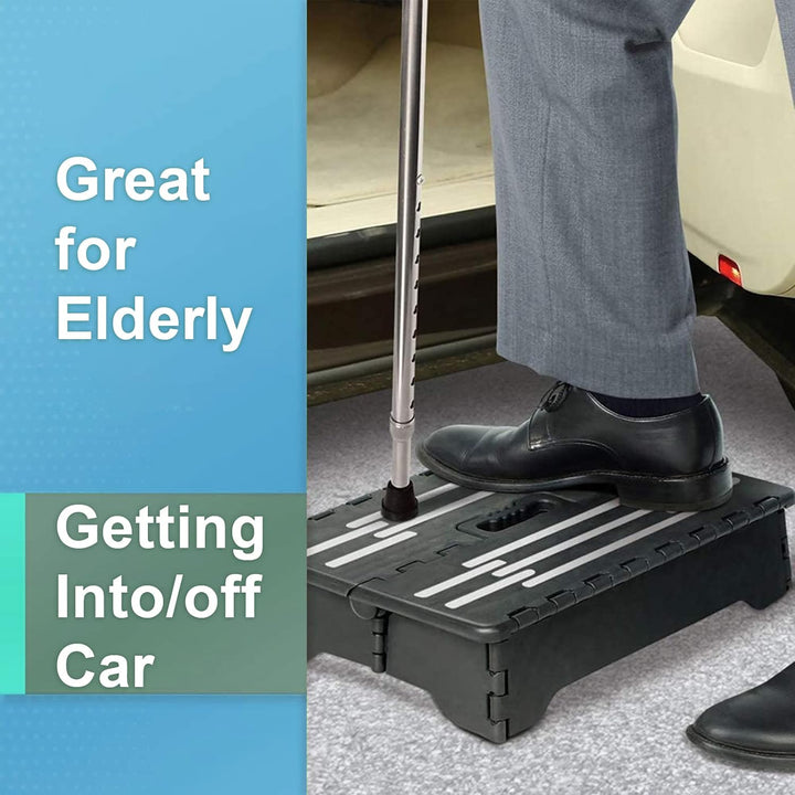 Rutschfester Klapphocker, Tritthocker |bis 100kg |38x22x13cm Tragbarer Faltbarer Aufstiegshilfer Hoc