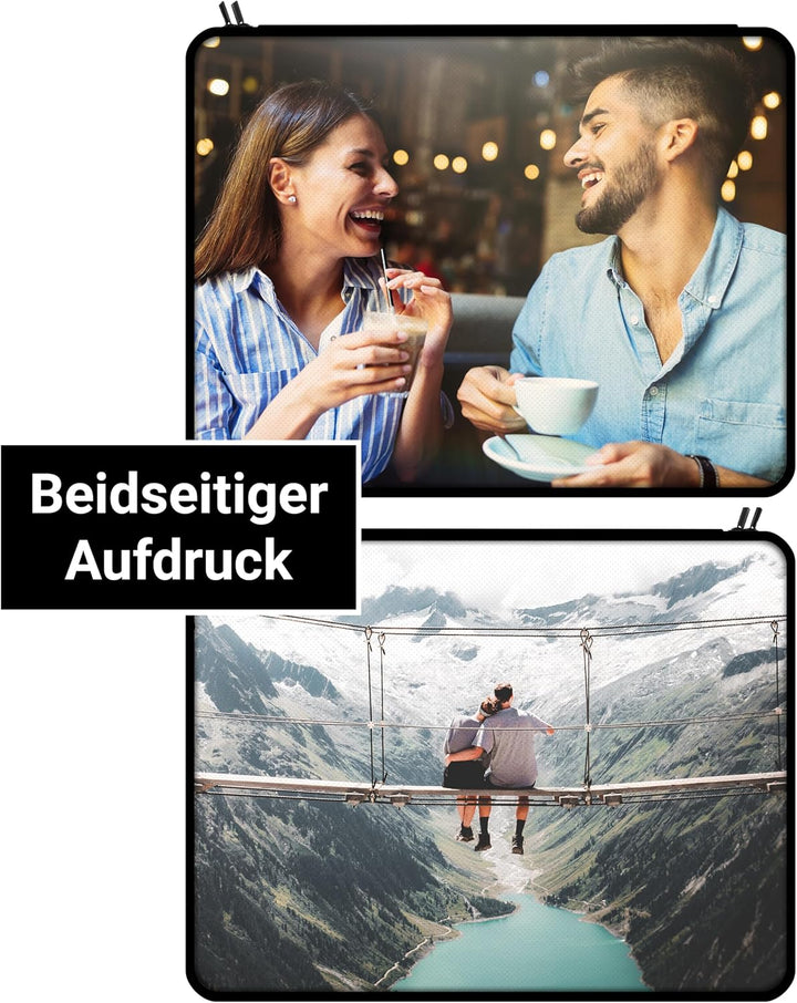 PhotoFancy® - Personalisierte Laptoptasche mit eigenem Foto bedruckt - Hülle für Tablet, Laptop oder