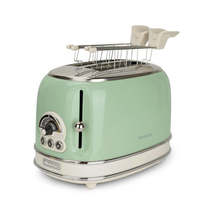Ariete 155 Vintage Toaster, 2 Scheiben, 810 W, 3 Funktionen, 6 Bräunungsstufen, automatischer Auswur