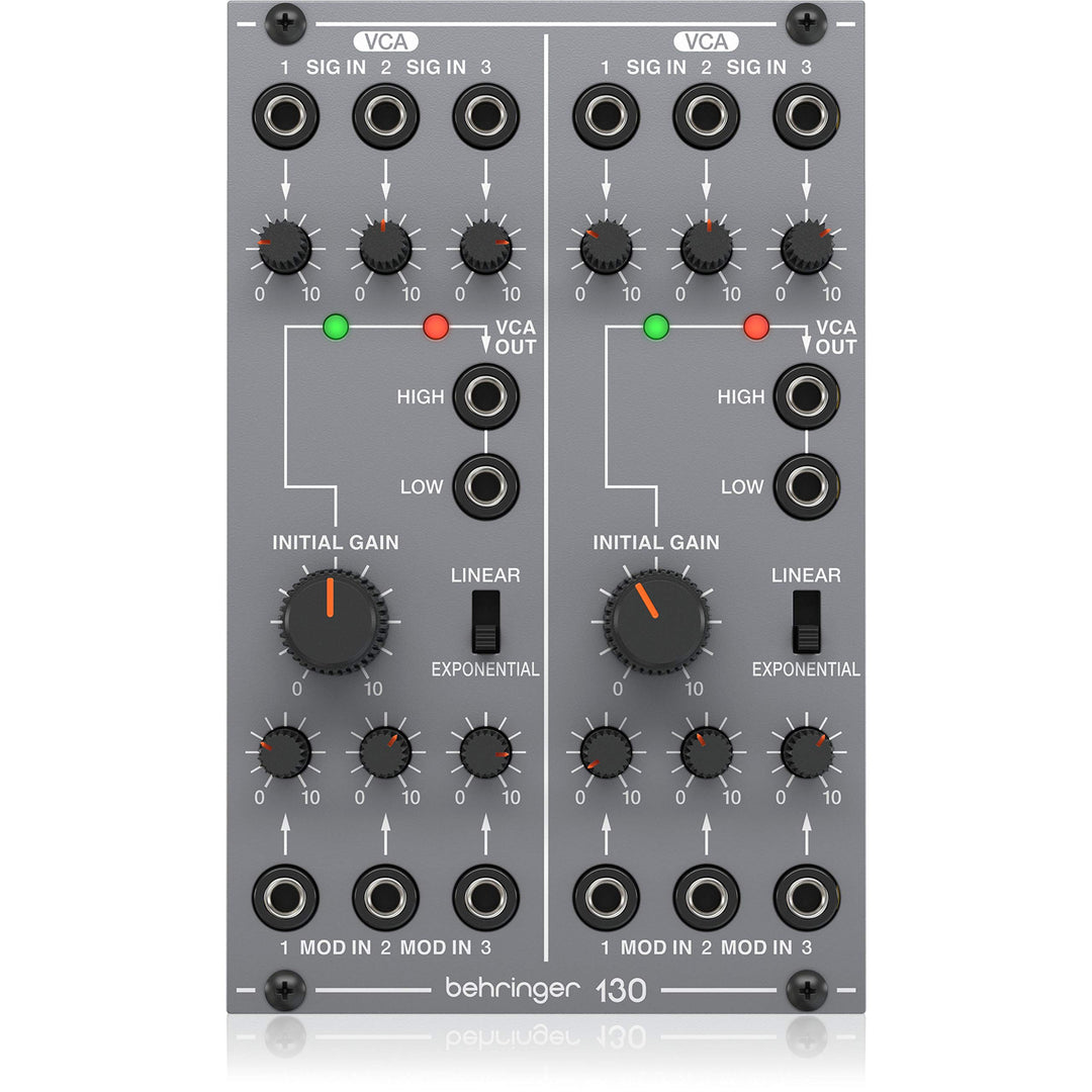Behringer 130 DUAL VCA Legendäres analoges Dual-VCA-Modul für Eurorack, 130 DUAL VCA