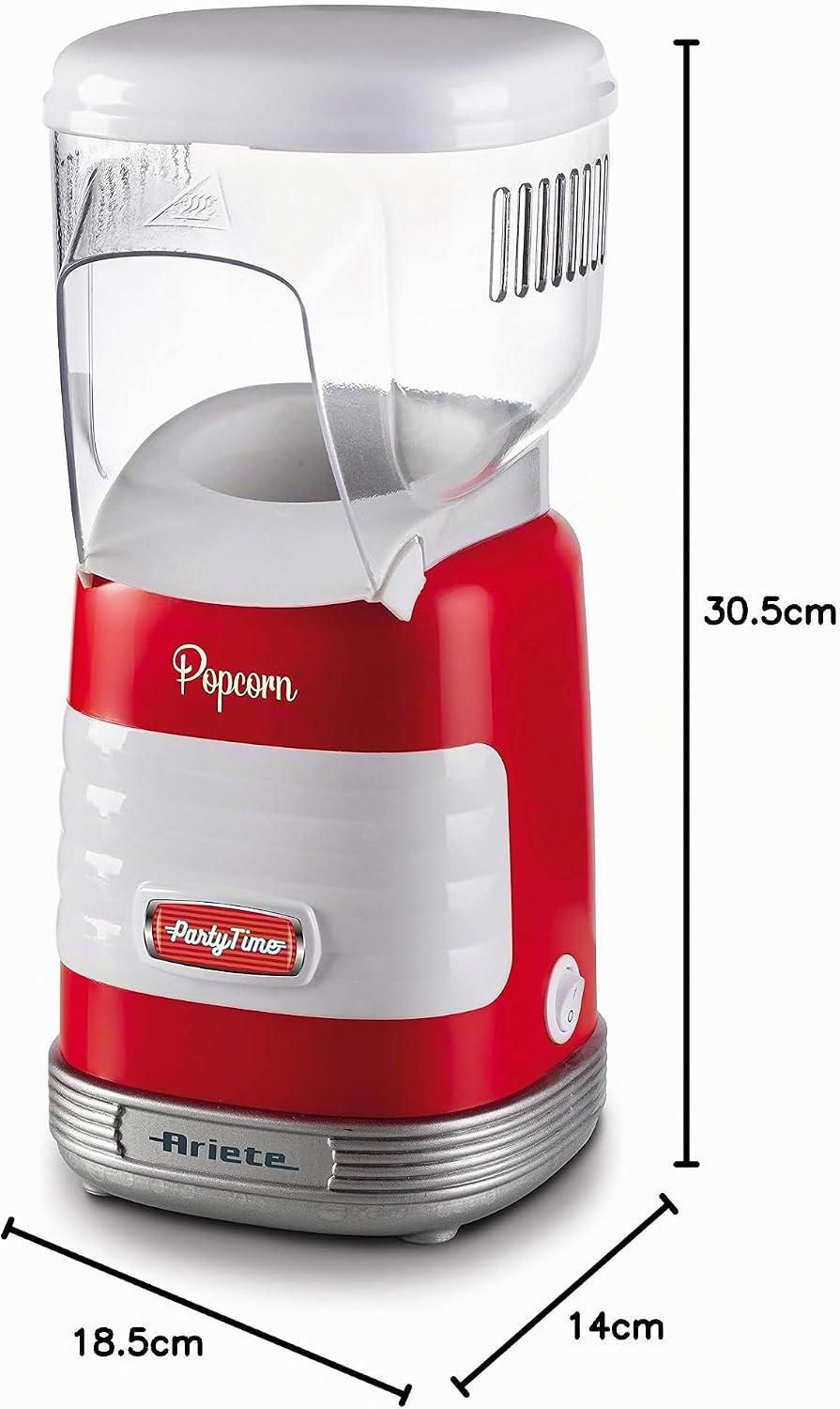 Ariete 2956 Pop Corn Party Time,Popcornmaschine,1100 W,, Pop Corn Party Time