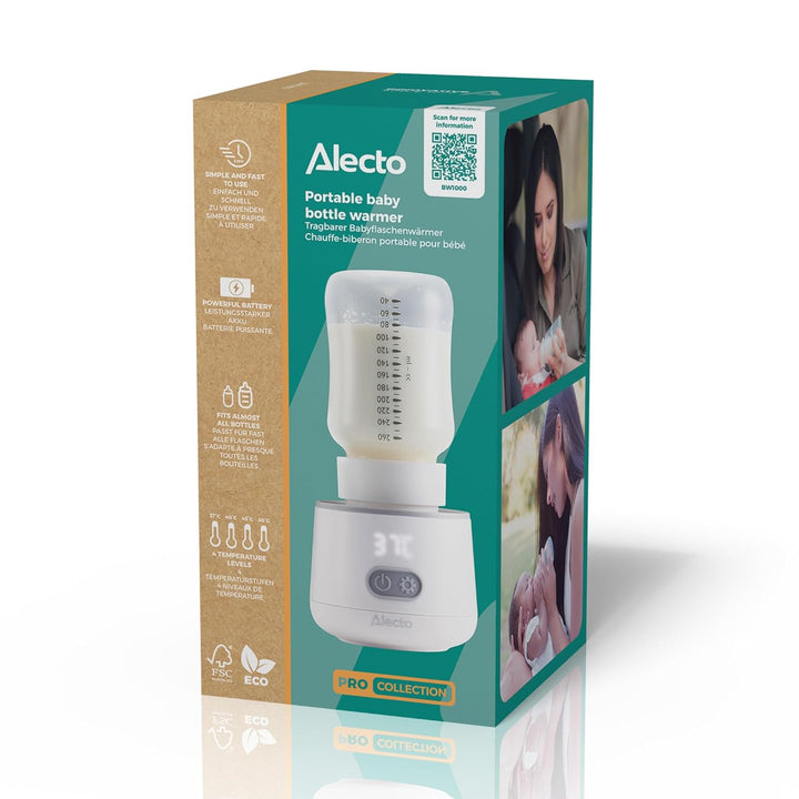 Alecto BW1000 - Tragbarer Flaschenwärmer für unterwegs und auf Reizen, geeignet für nahezu alle Baby