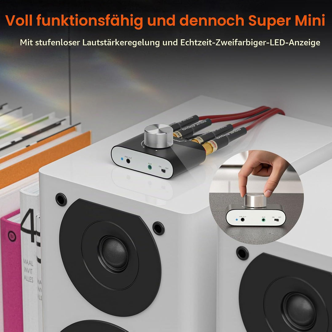 Nobsound TPA3221 Bluetooth Verstärker für Lautsprecher: HiFi 100W×2 mit Aktiv Subwoofer Anschluss fü
