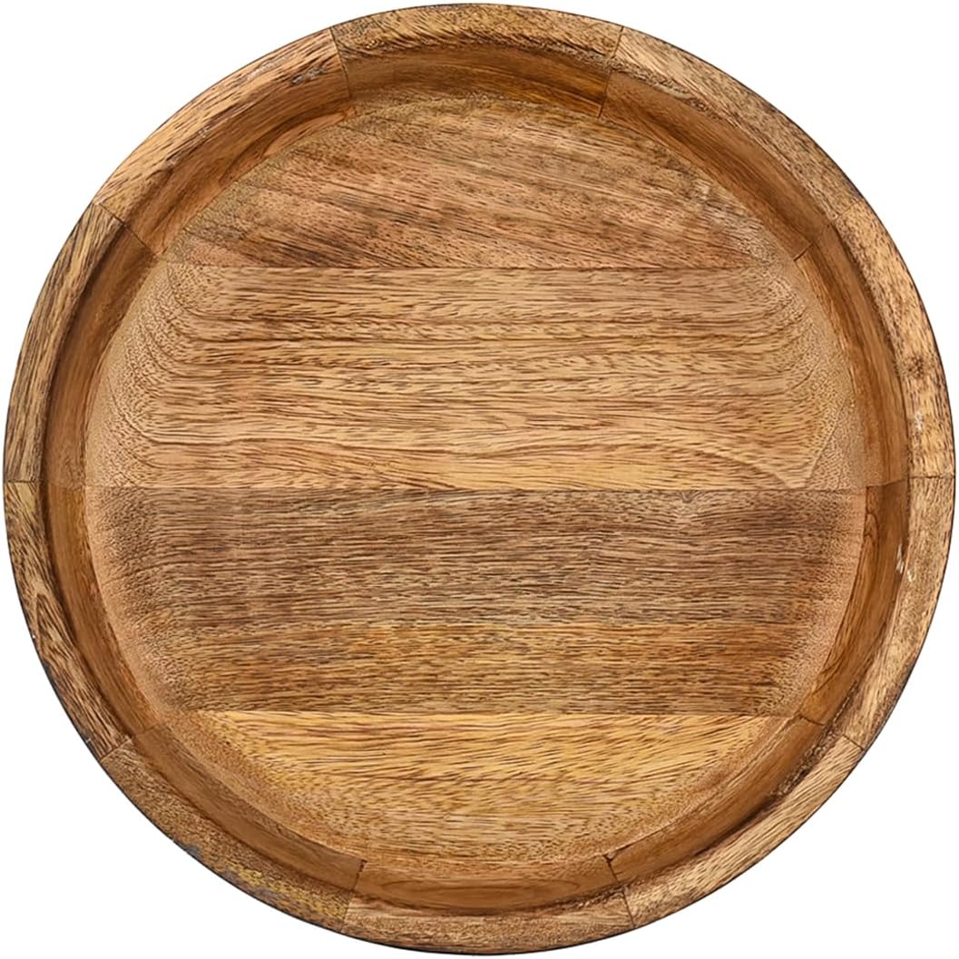 Obstschale aus Mangoholz, Küchentheke und Esstisch, Tafelaufsatz, für Lebensmittel, Salat, Brot oder
