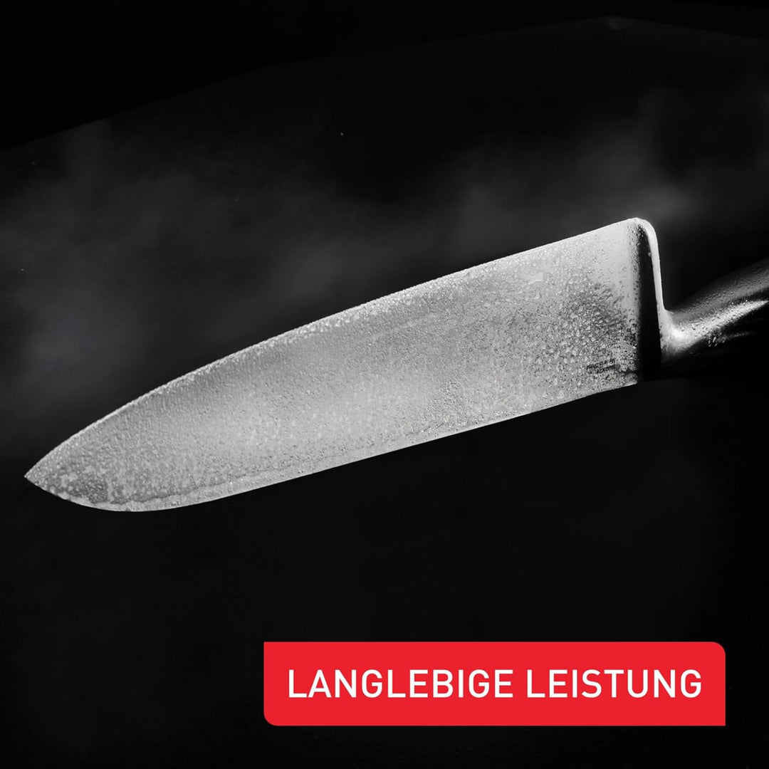 Tefal Precision Kochmesser 20 cm, schärfstes Messer, 22°-Klingenwinkel, Eishärtungstechnologie, Well