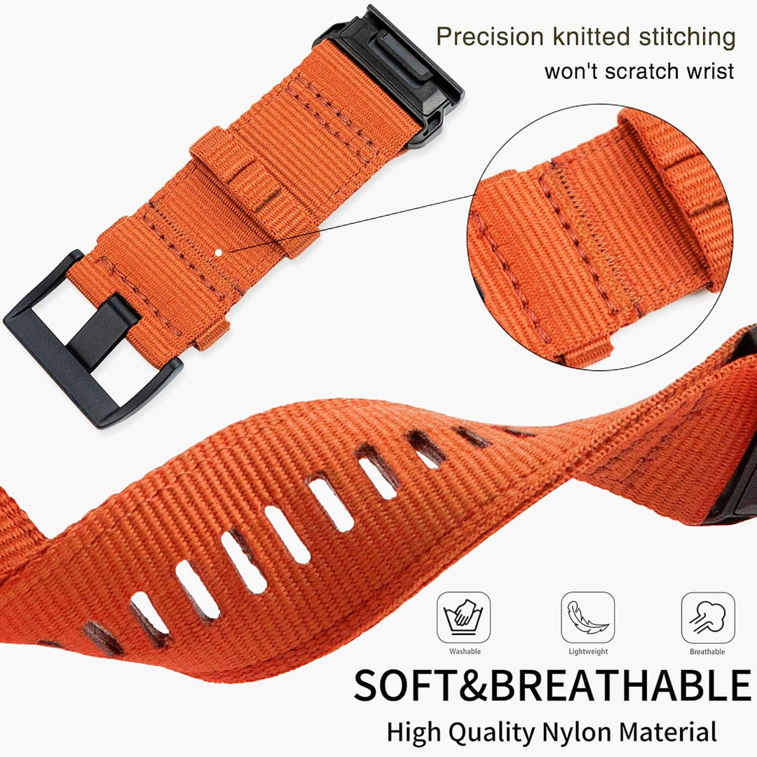 YOOSIDE Nylon Armband für Garmin Fenix 8 47mm / epix Pro 47mm / Fenix 7/6/5, Verbessert Quick Fit 22