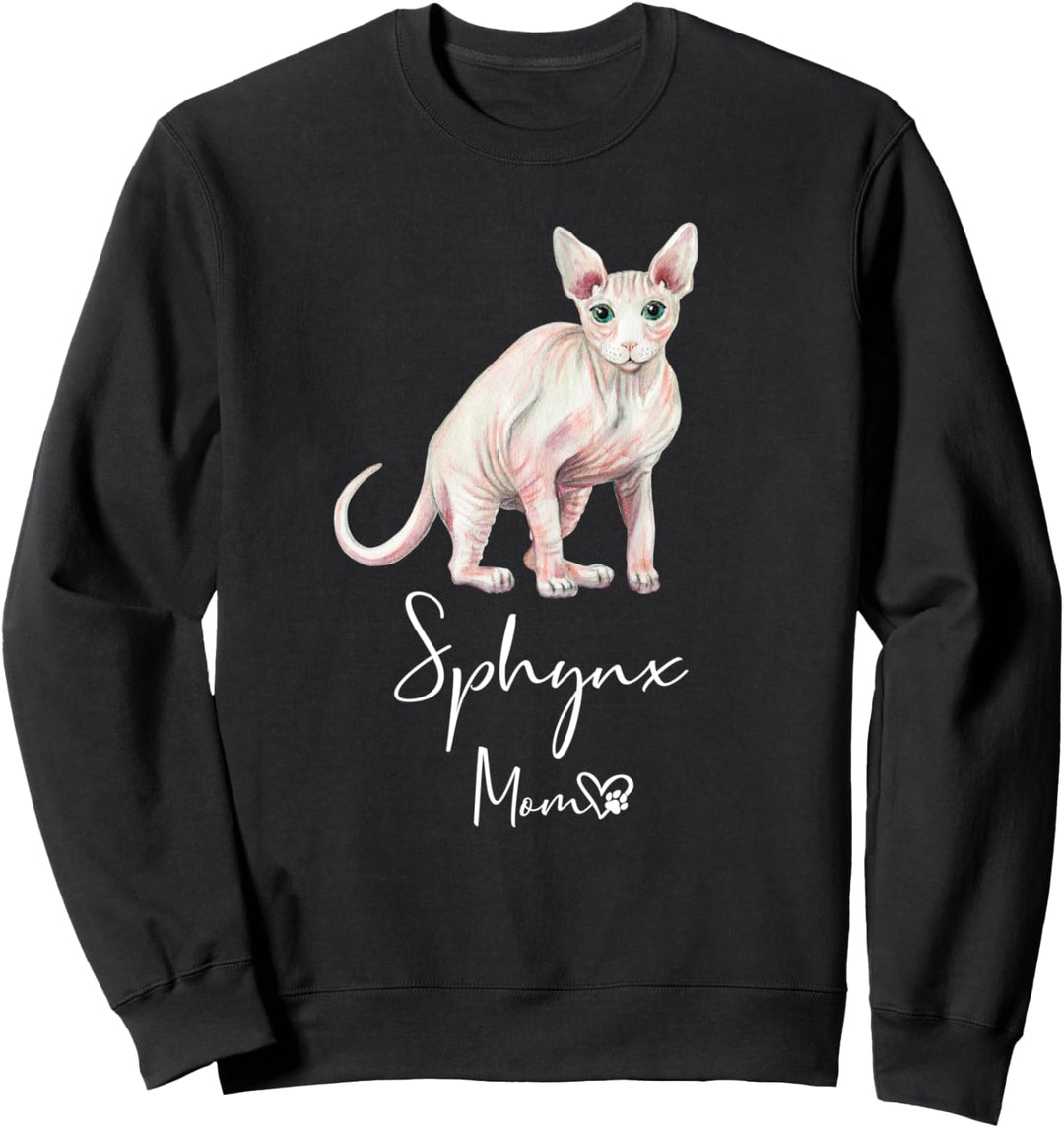 SPHYNX MOM Mama Katze Nacktkatze Katzenmama Frauchen Sweatshirt