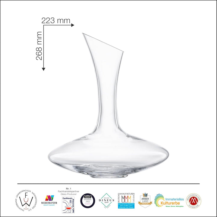 EISCH Dekanter Performance - handgefertigt – für Rotwein & Weisswein - hochwertiges Kristallglas - e