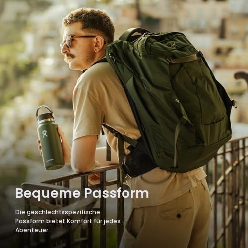 Osprey Herren Farpoint Herren Reiserucksack Rucksack (1er Pack) O/S - Fassungsvermögen 40L Schwarz,