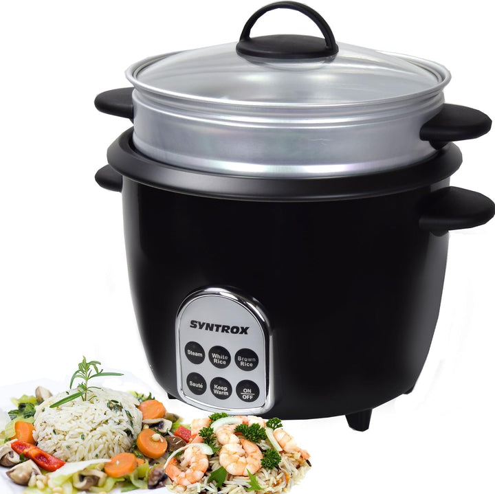 Syntrox Germany Slow Chef RC-700W Gourmet Multikocher Multifunktionskocher Reiskocher Dampfgarer mit