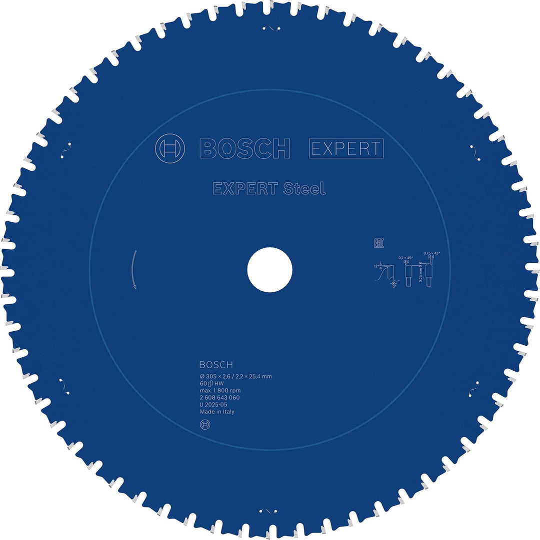 Bosch Accessories Bosch Professional 1x Kreissägeblatt Expert for Steel (für Stahl, Sägeblatt Ø 305