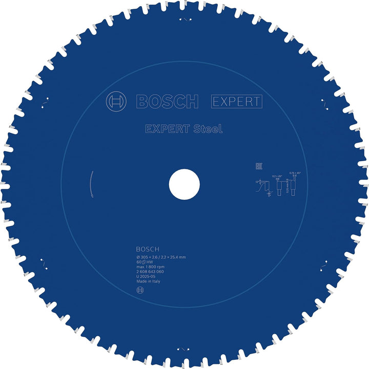 Bosch Accessories Bosch Professional 1x Kreissägeblatt Expert for Steel (für Stahl, Sägeblatt Ø 305