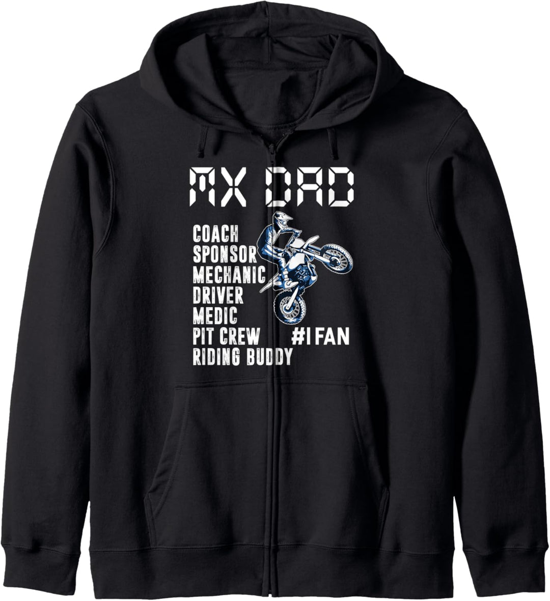 MX Dad Vater Papa Extremsportler Sport Motorrad Enduro Kapuzenjacke