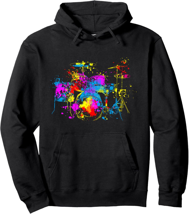 Splash Schlagzeug Geschenk für Drummer Pullover Hoodie