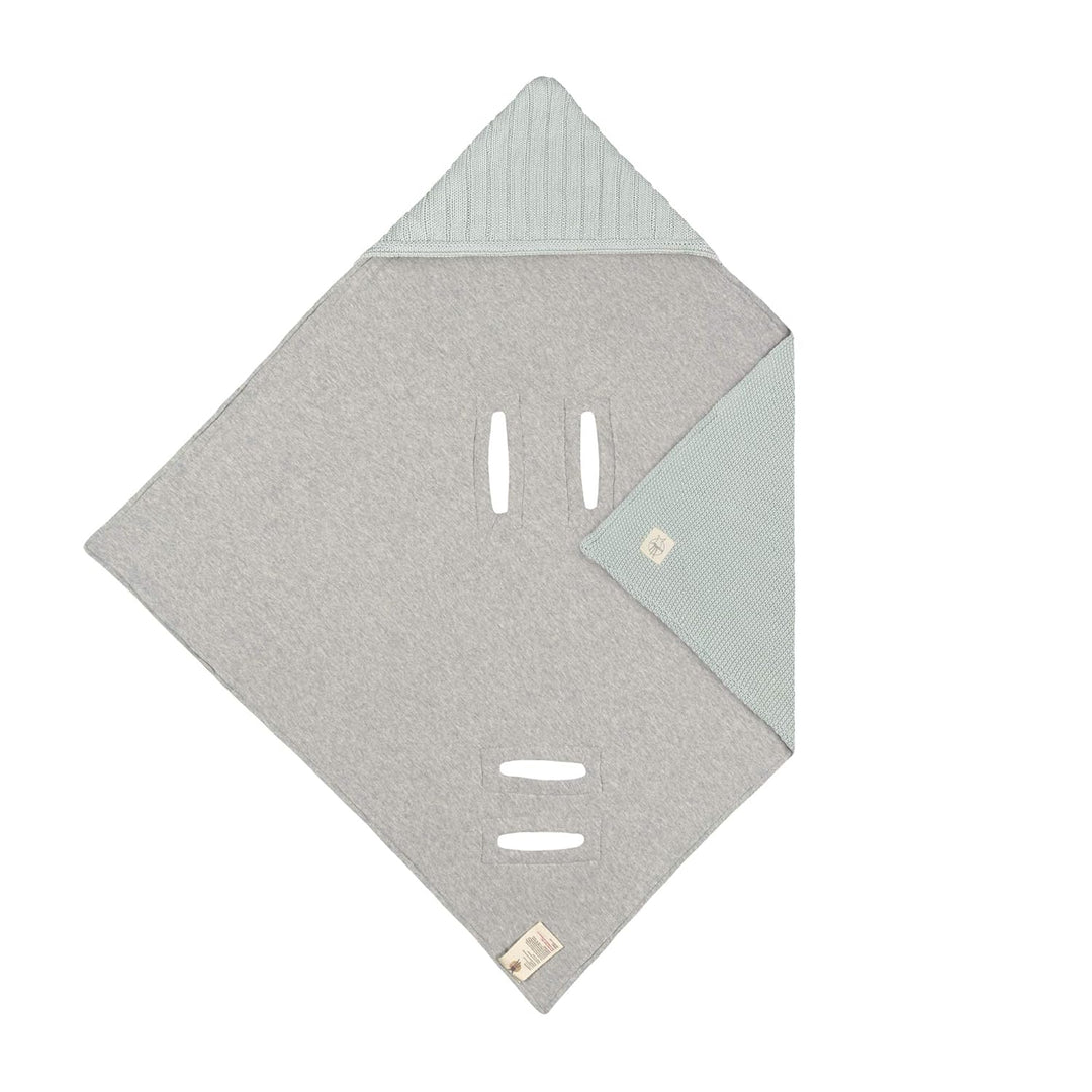 LÄSSIG Baby Strickdecke für Autositz Autositzdecke Einschlagdecke Babyschale 100% Bio-Baumwolle GOTS