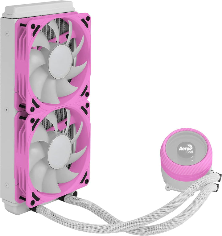 AeroCool MIRAGEL240PK, CPU-Flüssigkeitskühlung, 2x12cm ARGB-Lüfter, TDP 400W, Pink, MIRAGEL240PK