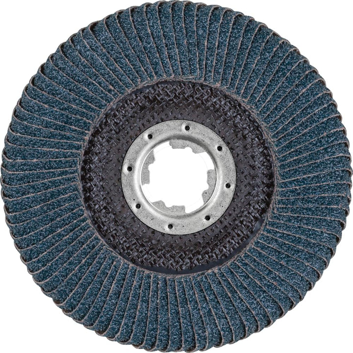 PFERD Fächerscheibe POLIFAN CURVE, 10 Stück, 125mmx14mm, Z40, X-LOCK (22,23 mm), SGP STEELOX, 676890