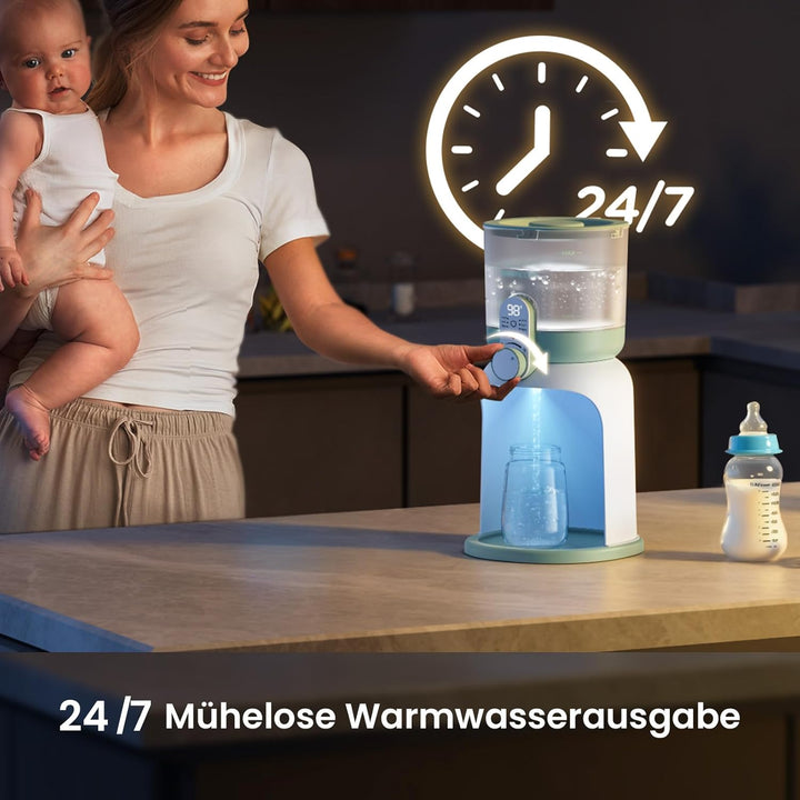 Momcozy Flaschenzubereiter Baby mit Dual-Licht, Schneller Flaschenwärmer zur Milchzubereitung, 1,69