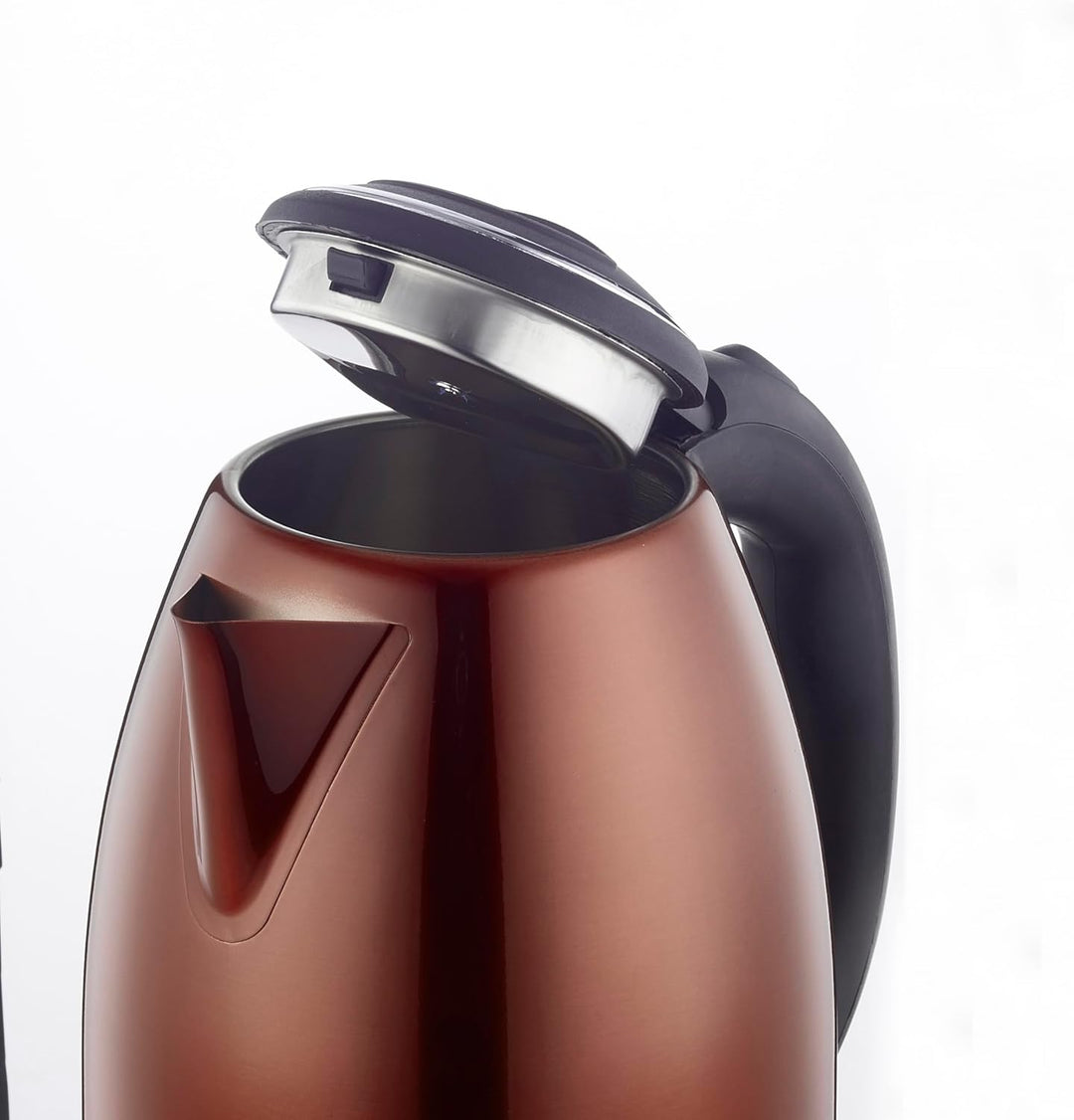 Hagen, Kompakter elektrischer Wasserkocher aus Edelstahl, Elegantes Design, 360° Basis, Kapazität 1,