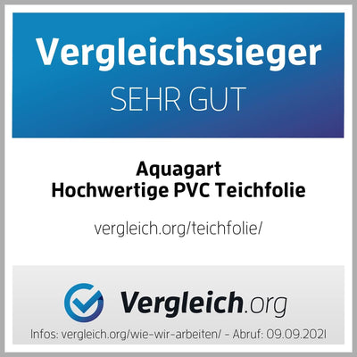 Hochwertige PVC Teichfolie 0,5mm Stärke 4m x 4m I Fisch und Pflanzenfreundlich, UV- und witterungsbe