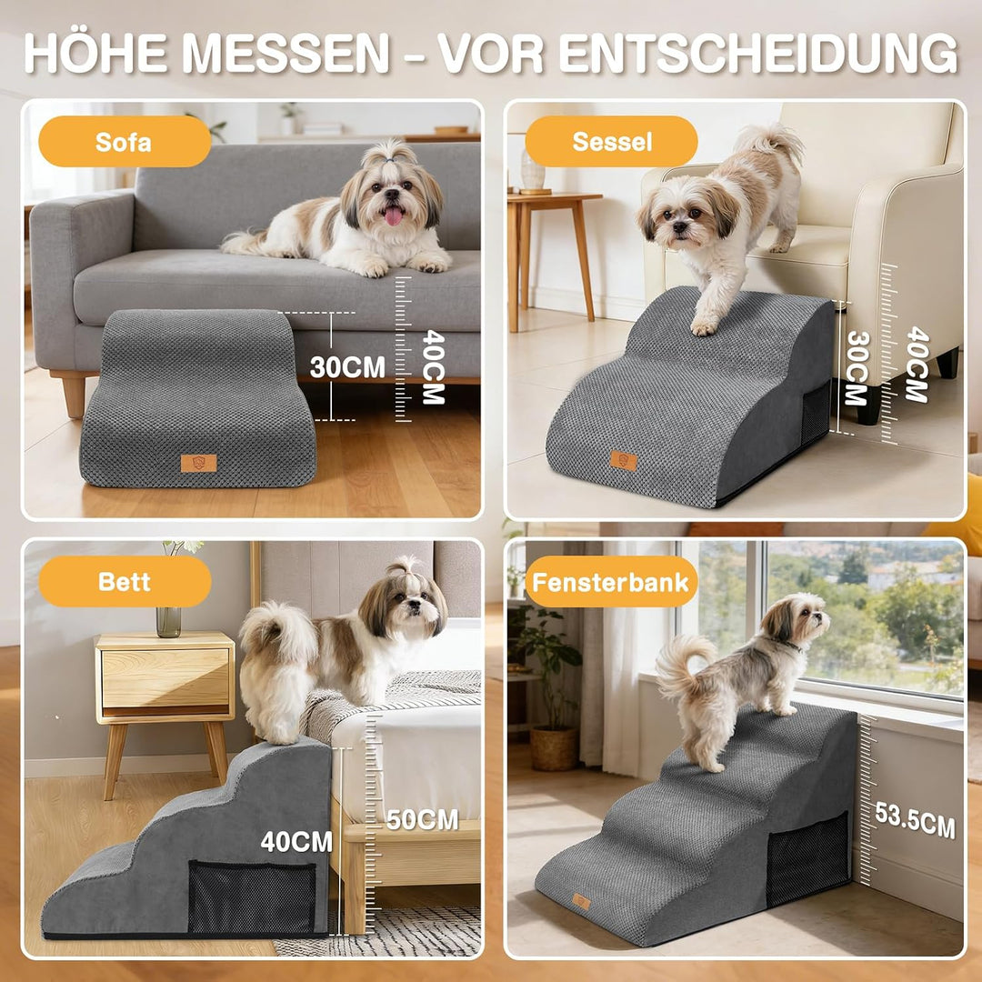 Zvonema Hundetreppe, rutschfeste Haustiertreppe, Hundetreppe für Kleine Hunde und Katzen, Hunderampe