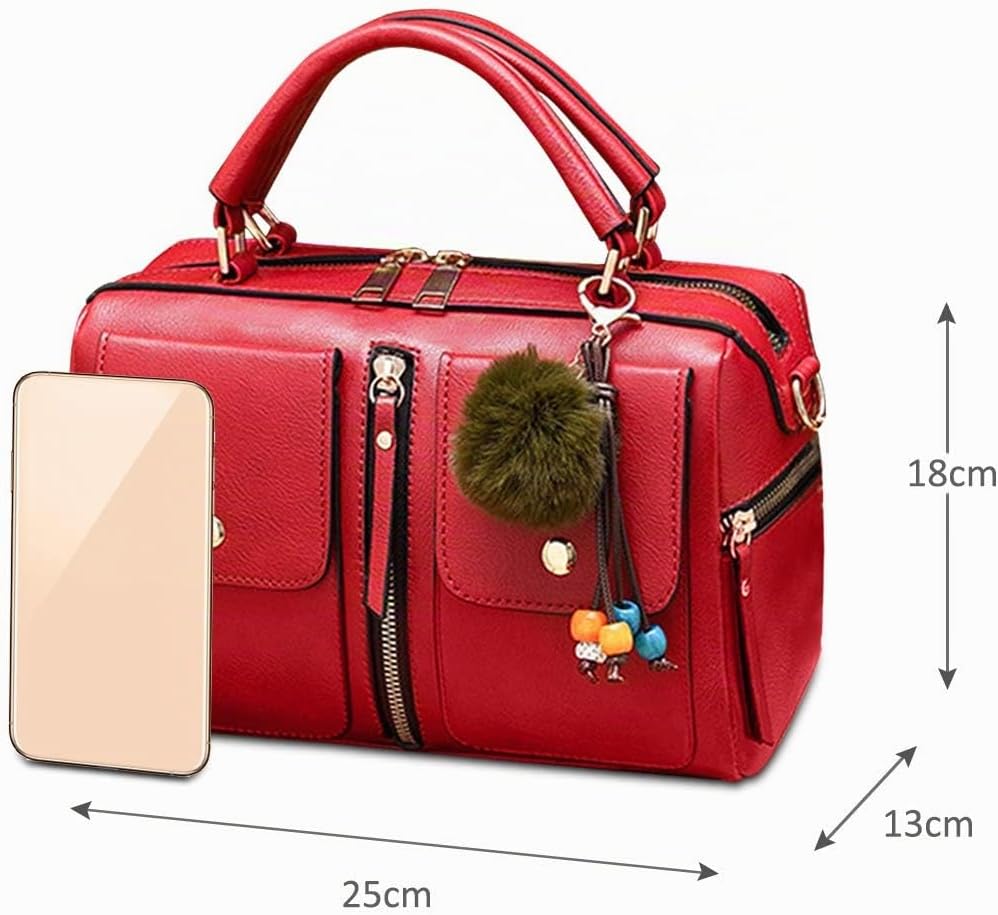 NICOLE & DORIS Damen Mode Handtaschen Modestil Kunstleder Tasche Reissverschluss Umhängetasche Damen