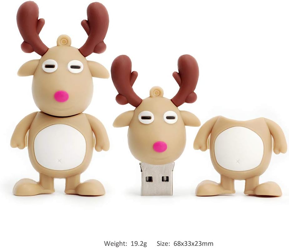 LEIZHAN USB-Stick 5 Stück 32GB Speicherstick mit Niedlichen Weihnachtsserie Geschenk für Studenten u