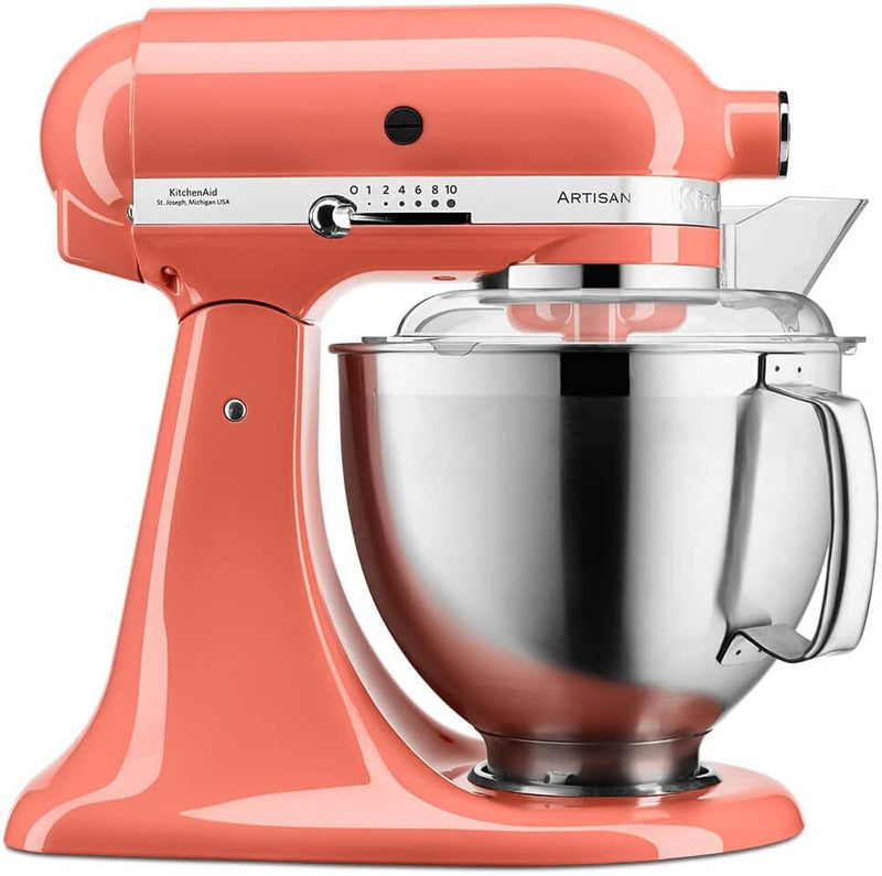 KitchenAid ARTISAN 4,8 L Küchenmaschine mit kippbarem Motorkopf 5KSM185PS (Koralle) Coral, Coral