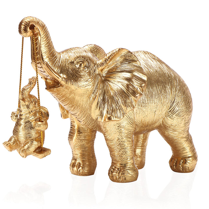 Elefantenstatue Gold Elefant Dekor Bringt Glück, Gesundheit, Stärke Elefant Geschenke für Frauen, Ma