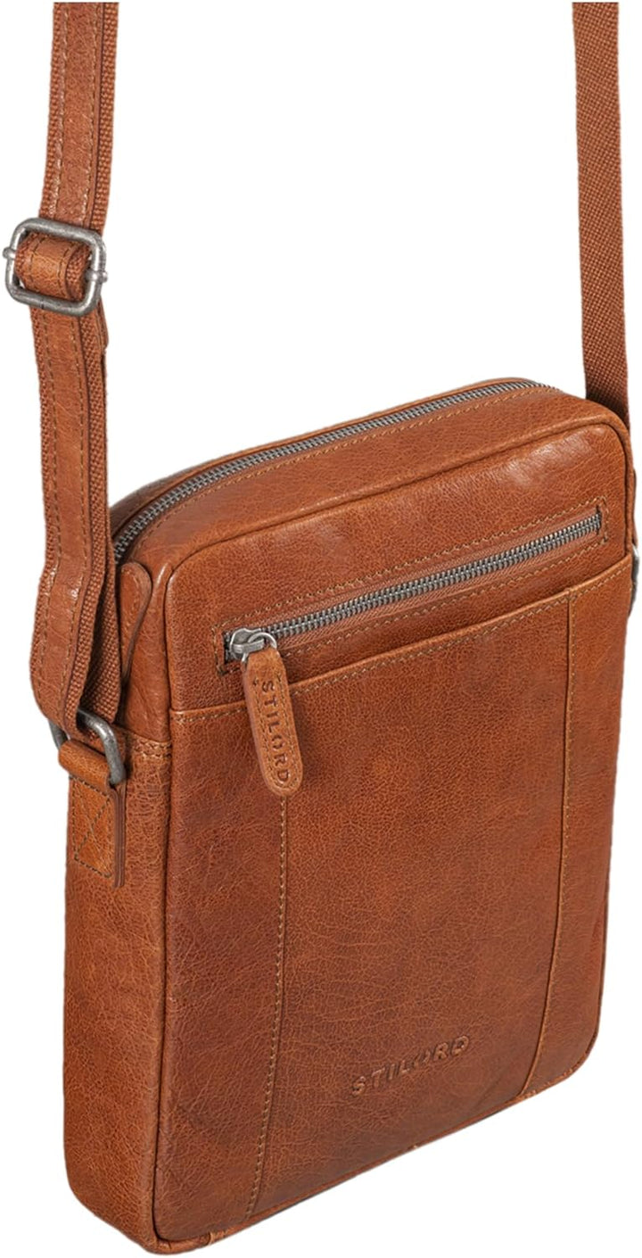 STILORD 'Fox' Herrentasche Leder Vintage Messenger Bag Männer Handtasche klein für 10,1 bis 10,5 Zol