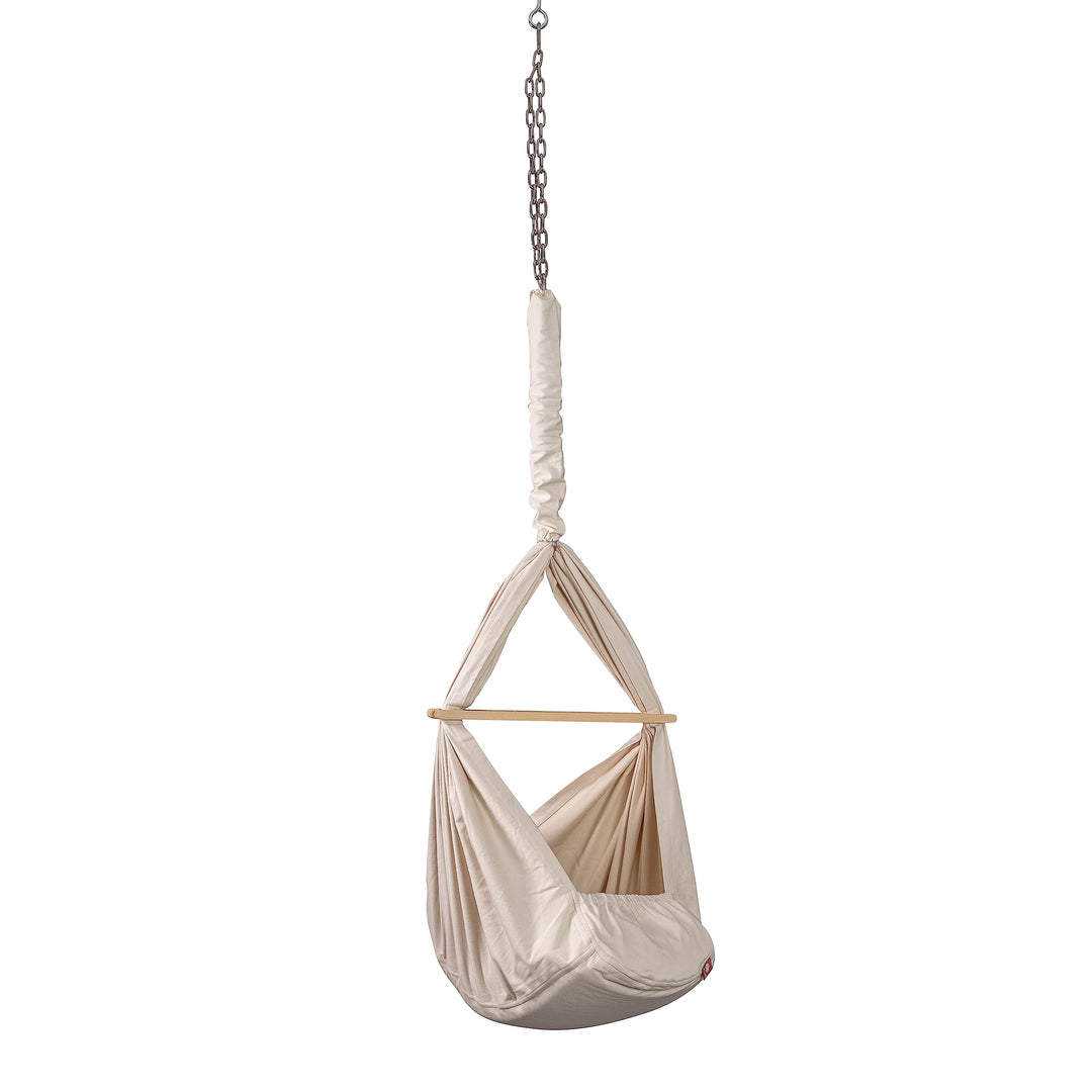 Lullaby Federwiege Set mit Matratze, 100% Baumwolle, Made in Germany (Baby Hängewiege mit Deckenbefe