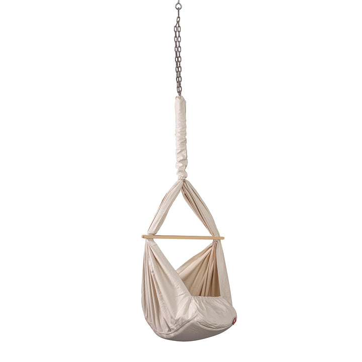 Lullaby Federwiege Set mit Matratze, 100% Baumwolle, Made in Germany (Baby Hängewiege mit Deckenbefe