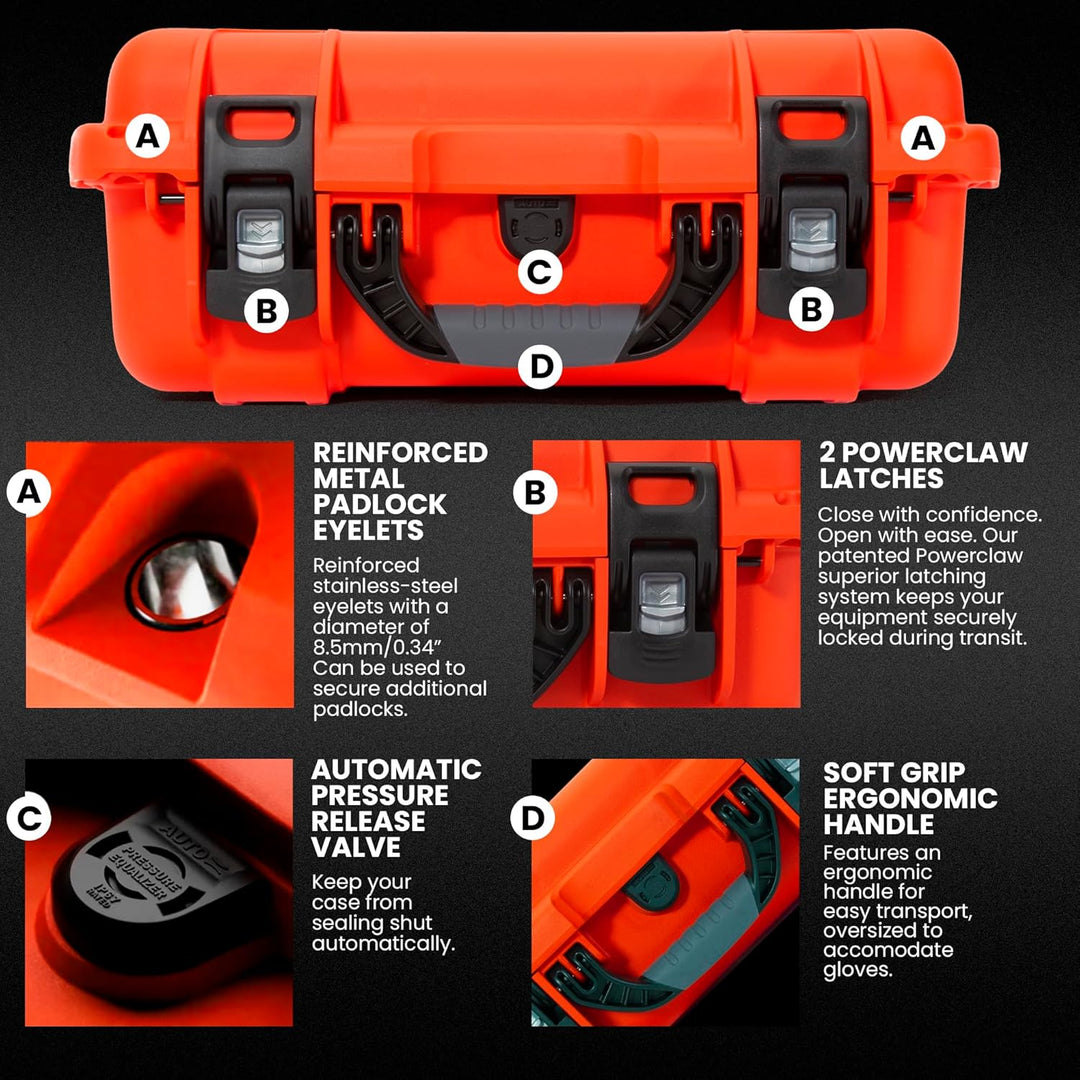 NANUK 920 Hartschalenkoffer, wasserdicht, leer, Orange Orange Leer, Orange Leer