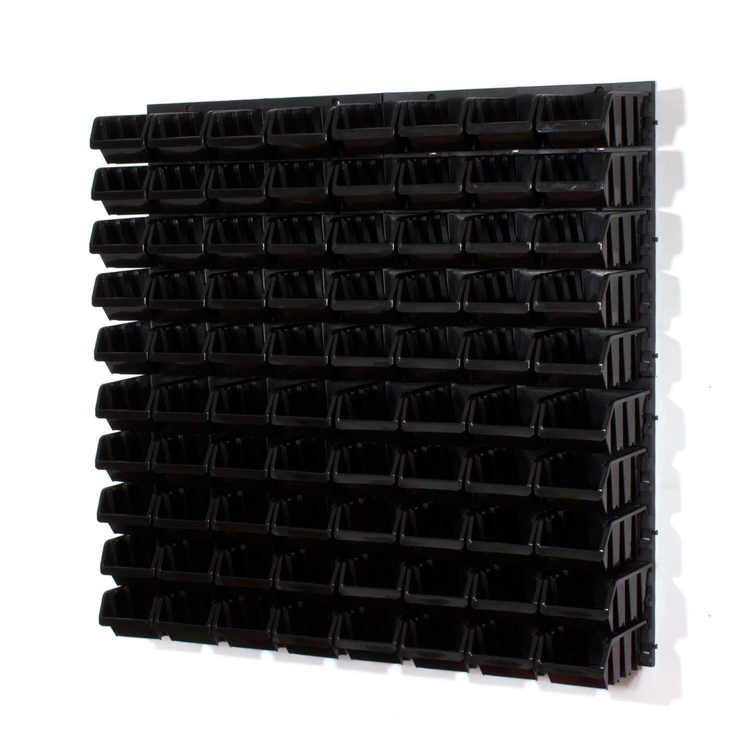 Wandregal Lagerregal Werkzeugwand Stapelboxen Wandplatten schwarz POP Serie Gr.2 Schwarz +, Schwarz