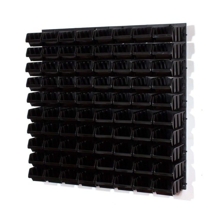 Wandregal Lagerregal Werkzeugwand Stapelboxen Wandplatten schwarz POP Serie Gr.2 Schwarz +, Schwarz