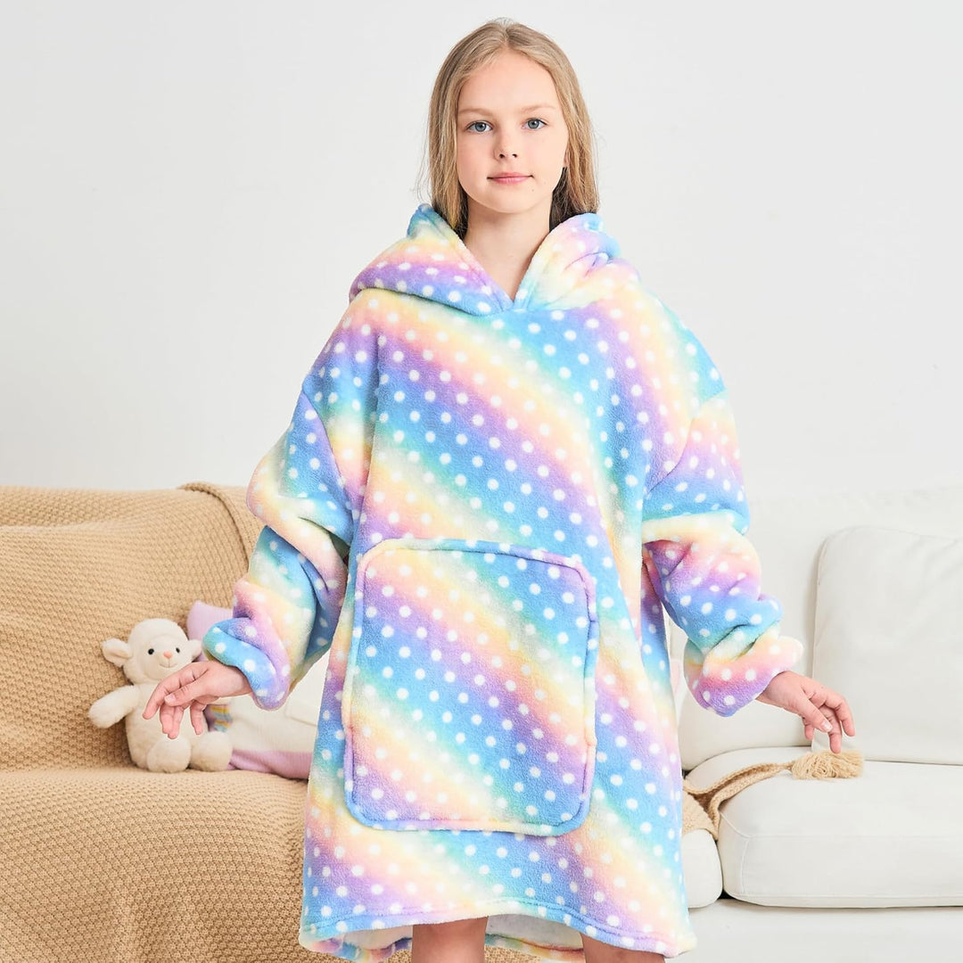Einhorn Kapuzenpullover für Mädchen, Einhorn Kapuzensweatshirt, Übergrosse Hoodie Decke für Kinder R