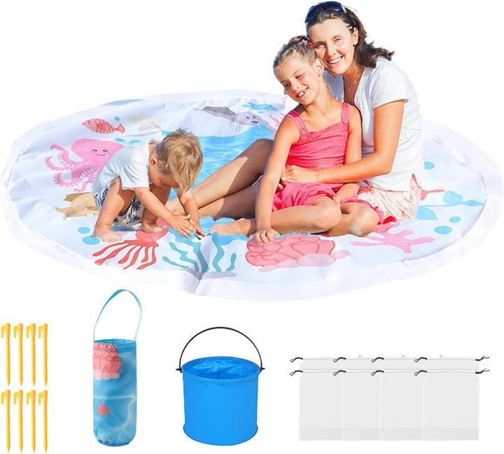 Strandpool für Kleinkinder, tragbarer -Pfützenpool für den Aussenbereich, wasserdicht, sanddicht, fü