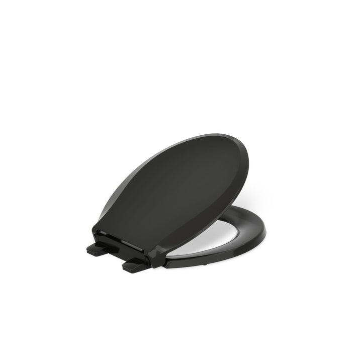 KOHLER 4639-RL-7 Cachet READYLATCH WC-Sitz mit leisem Schliessen, rund, Schwarz Fertige Verriegelung
