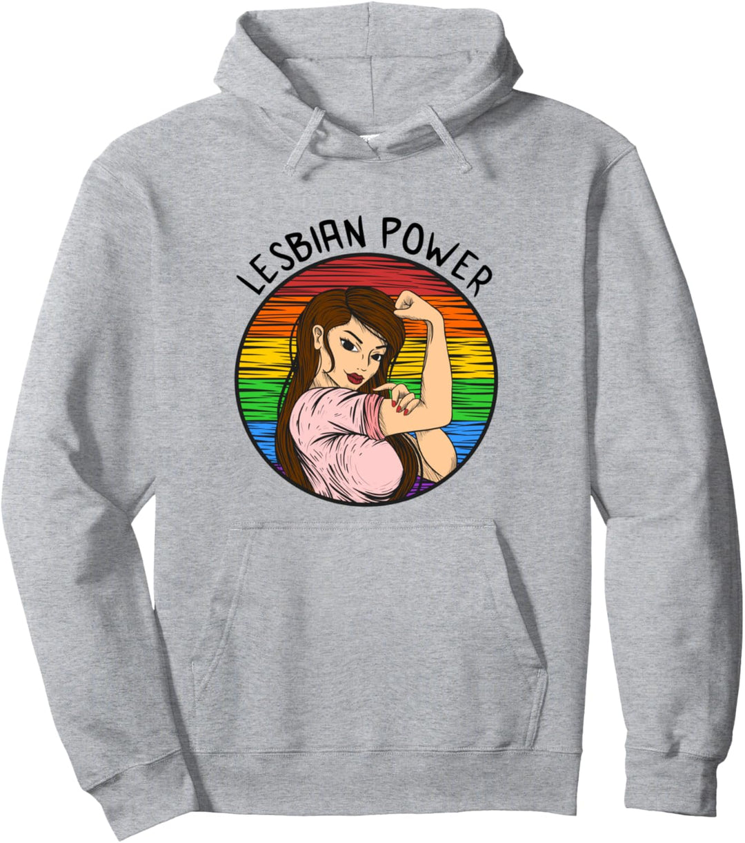 Lesbian Power Regenbogenfahne Homosexuell Lesbisch Gay Pride Pullover Hoodie