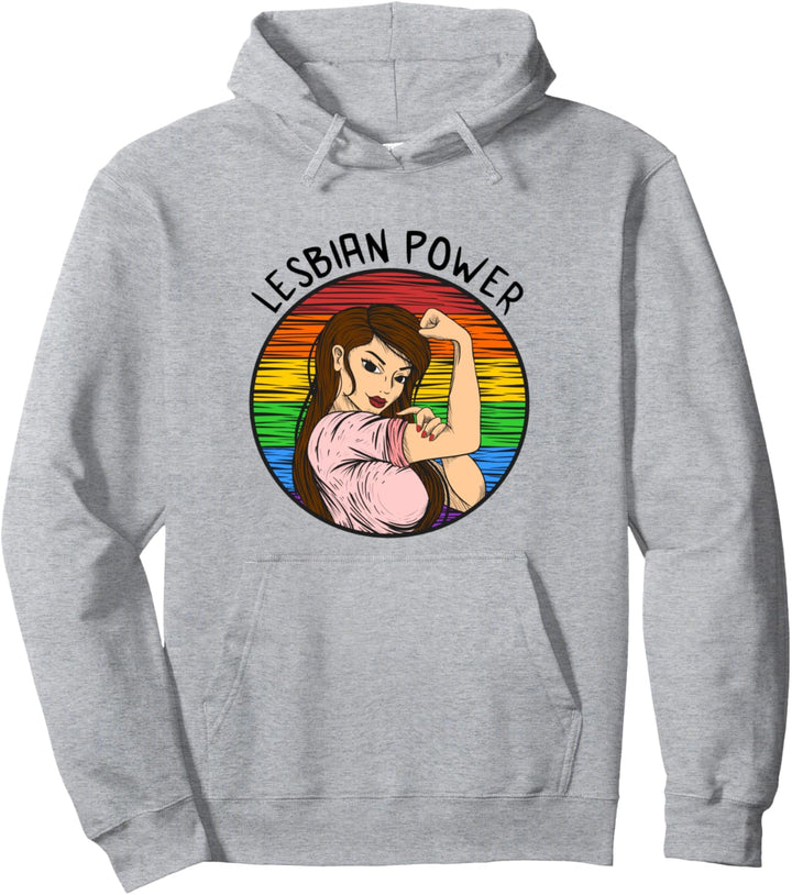 Lesbian Power Regenbogenfahne Homosexuell Lesbisch Gay Pride Pullover Hoodie