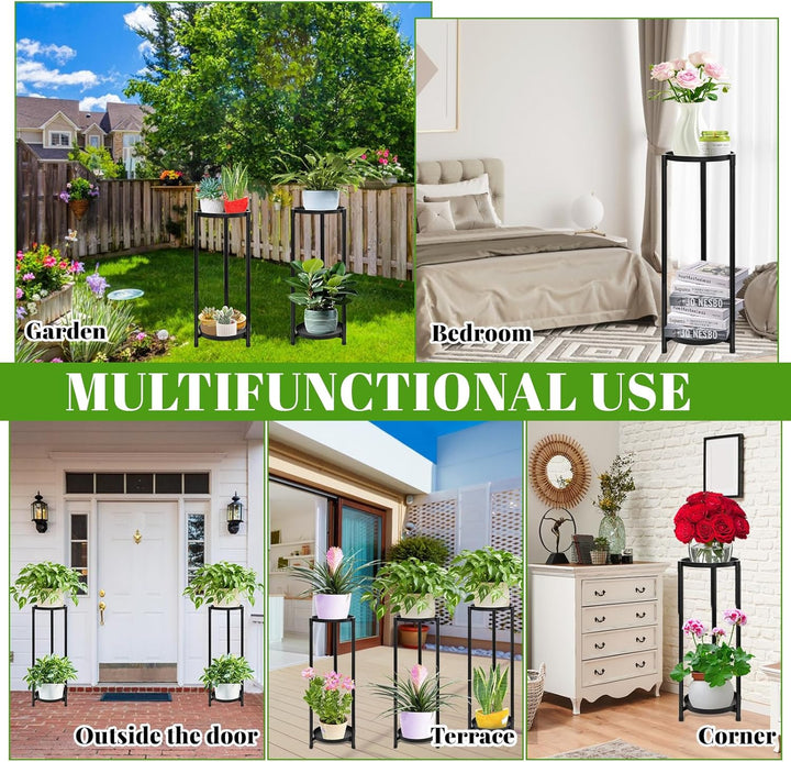 VeyFolzin.st Pflanzenständer Metall Blumentopfständer, Blumentopf Ständer Blumentopfhalter, Drinnen