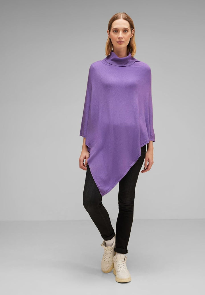 Street ONE Damen Poncho Einheitsgrösse Lupine Lilac, Einheitsgr&#xF6;&#xDF;e Lupine Lilac