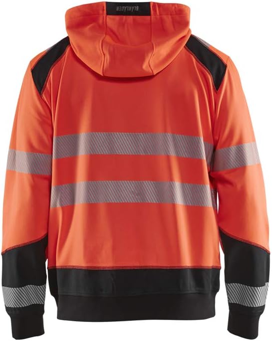 Blaklader 35462528 HOCHVISKOSER KAPUZENPULLOVER XXL High Vis Rot/Schwarz, XXL High Vis Rot/Schwarz