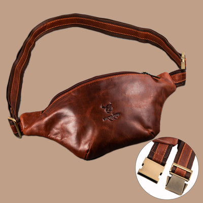 MATADOR Echt Leder Bauchtasche Gürteltasche für Damen und Herren Hüfttasche Outdoor Gross Handytasch