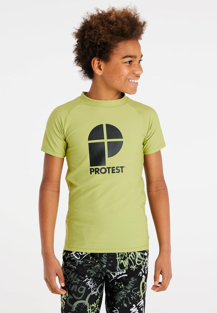 Protest Boys Surfshirt Kurzarm PRTBERENT JR 140 Algaegreen, 140 Algaegreen