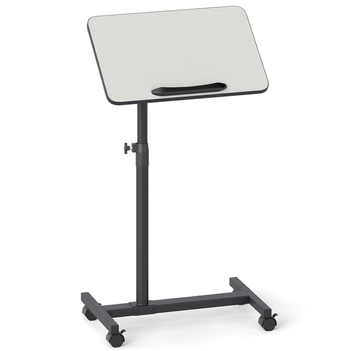 Giantex Betttisch Höhenverstellbar 69-112 cm, Laptoptisch mit Abschliessbaren Rollen, Pflegetisch mi