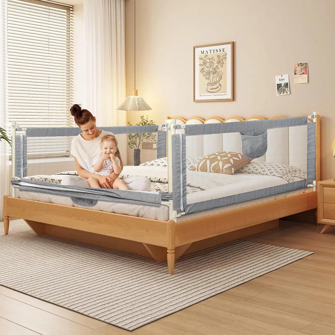OHMG Bettgitter 180cm Bettschutzgitter Kinderbettgitter für Kinder Babybettgitter Klappbar,Kinderbet