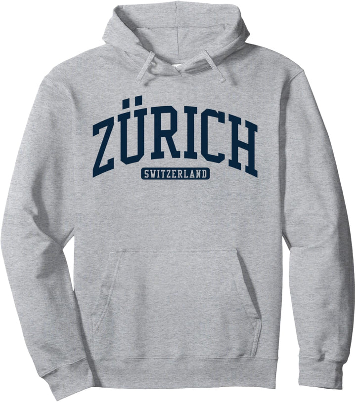 Zürich Schweiz College University Style Navy Pullover Hoodie